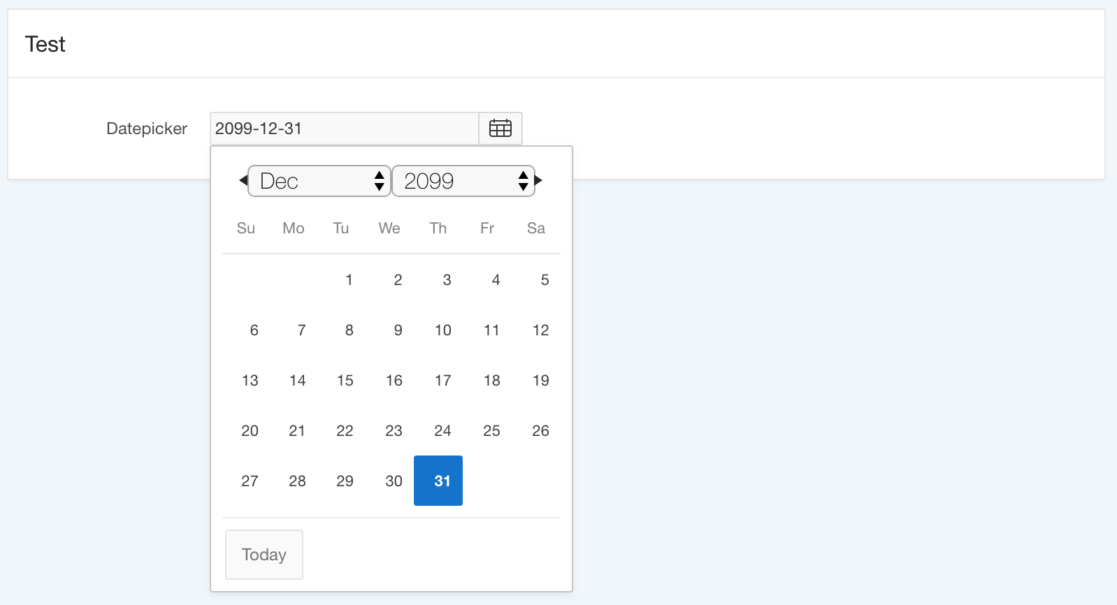 jQuery datepicker today button